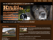 Tablet Screenshot of ken-delkennels.com